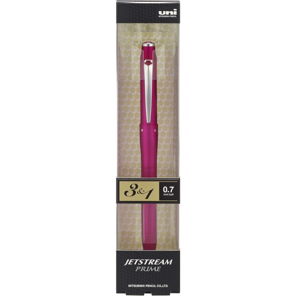 Mitsubishi Pencil Jetstream Prime Easy To Write MSXE450000713 3&1 Multi-Function Pen, 0.7mm, Pink, With,