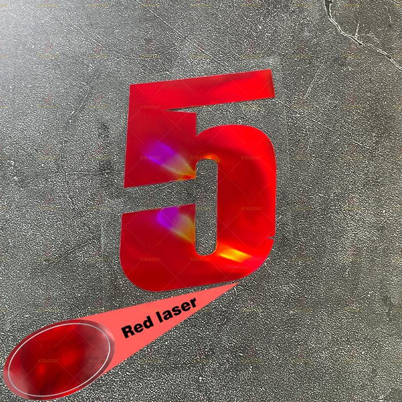 1PC Red Laser Motorcycle Number Sticker for DIY Bicycle Top Tube Frame Moto Helmet Fairing Self-adhesive Waterproof Vinyl Decal