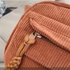 Large Capacity Corduroy Shoulder Bag Cott Cloth Handbag Solid Color Crossbody Bag Small Square Bag Korean Style Canvas Handbag