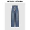 UR Women's Fall 2025 Casual Wide-Leg Denim-Look Jeans UWM850204