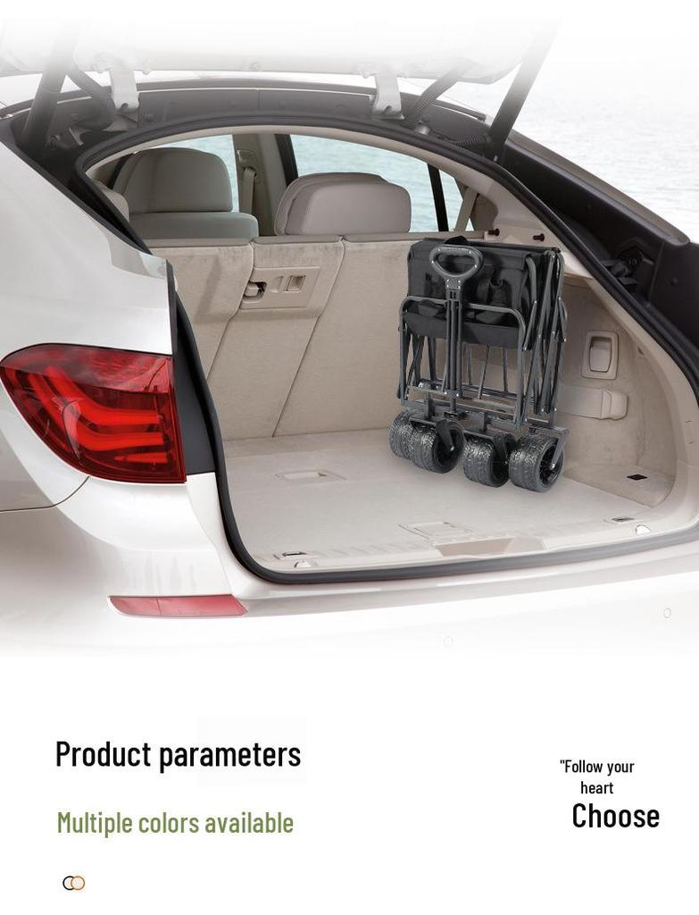Portable Foldable Outdoor Camping and Shopping Cart with Large Capacity