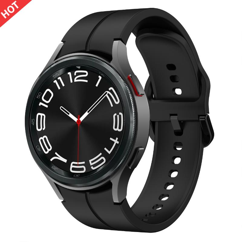 Silicone Band for Samsung Galaxy Watch 7/6/5/4 44mm 40mm/5 Pro 45mm Bracelet Galaxy Watch 4/6 Classic 47mm 43mm 46mm 42mm Strap