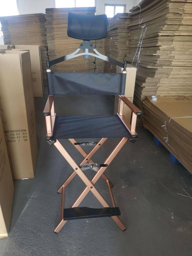 Compact Folding Aluminum Directors Chair for Outdoor, Makeup & Leisure