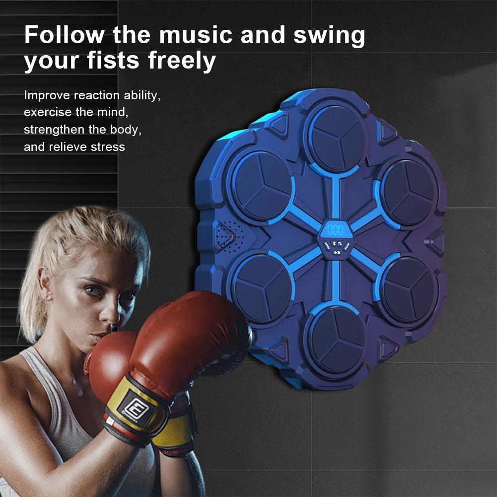 New Music Boxing Machine Adult/Kids Smart BT Sports Fitness Decompression Boxing Trainer Home Exercise Response Training Boxing