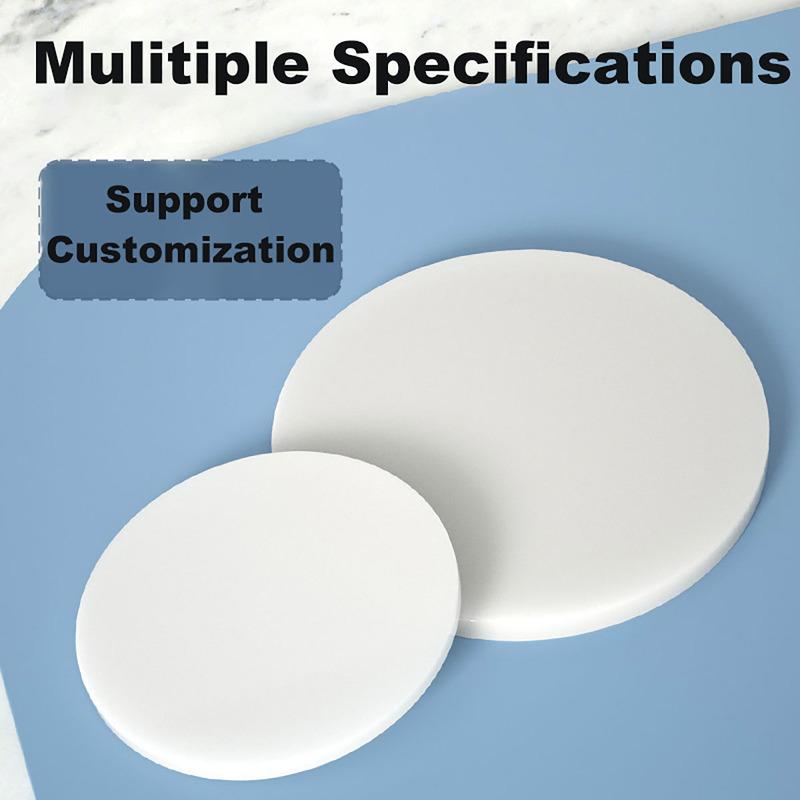White Polypropylene Board Round PP Plastic Sheets Plate Dia 70mm 80mm 100mm 120mm 150mm 200mm Thick 1-20mm