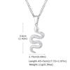 Colar Pingente de Cobra em Aço Inoxidável Personalizado para Mulheres, Pingente de Animal Cor Preto/Prata/Dourado, Joia Punk da Moda