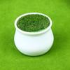 5Pcs Thickened Balcony Fake Flowers Garden Decoration Flower Pot Bonsai Ornament Flower Arrangement Device Vase With Woven Lawn