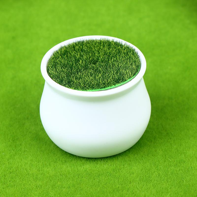 5Pcs Thickened Balcony Fake Flowers Garden Decoration Flower Pot Bonsai Ornament Flower Arrangement Device Vase With Woven Lawn