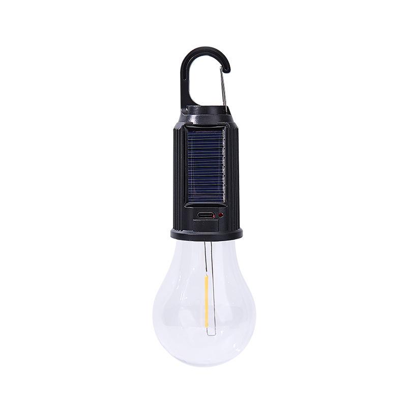 New Solar Powered Charging Camping Lamp, Atmosphere Lamp, Multifunctional Handheld Tungsten Filament Lamp, Outdoor Retro Camping