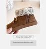 Mädchen Kurzstiefel im koreanischen Stil mit Fleecefutter und Schleife - 2025 Herbst/Winter Prinzessin Baumwollschuhe für Kinder