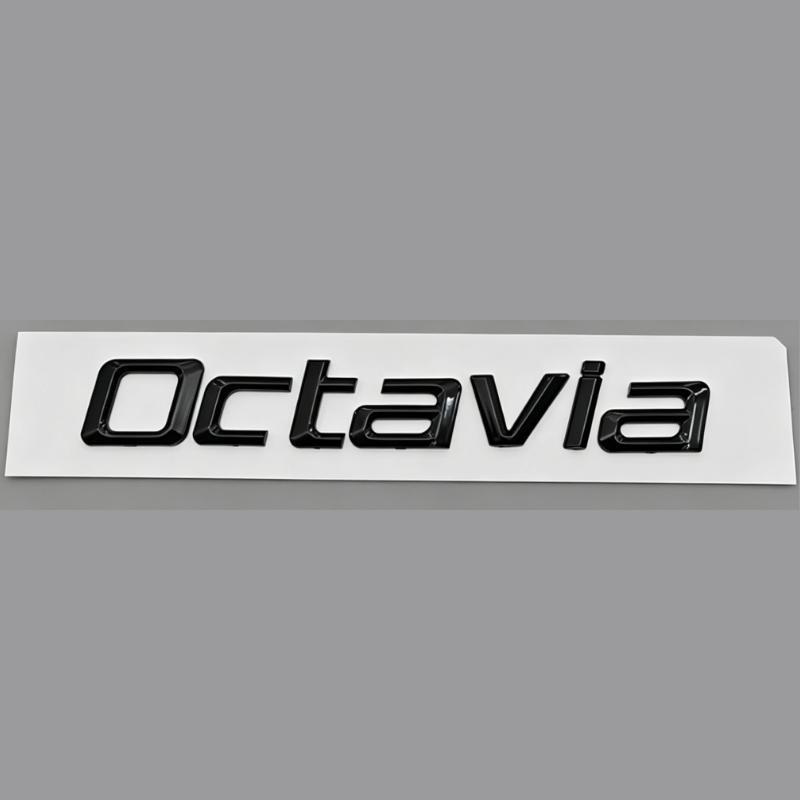 CHC1 3D ABS Chrome Black Logo Octavia Emblem Letters Car Rear Trunk Badge For Skoda OCTAVIA 1 2 3 4 A5 A7 MK3 Sticker Accessories