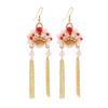 Dao Ma Dan face fringed pearl earrings design sense temperament long niche Guochao earrings women
