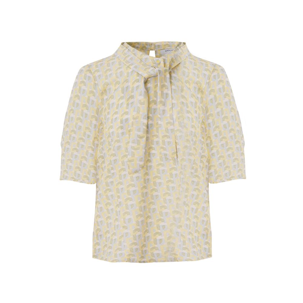 Crocodile Lady Hem Slit Pattern Print Bl_Clembl102 Yellow (Ye)/095