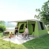 Tunnel Tent Camping Shelter W/ Porch, Two Rooms, Lamp Hook, Portable Carry Bag