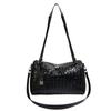 Large Woven Tote Bag Women Soft PU Shoulder With Zip Multi-Compartment Organizer Urban Chic Style