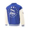 Li Ning CBA Series Loose Fleece Warm Collared Letter Pattern Knitted Jacket Men Jacket Dream-Blue AJDU385-1