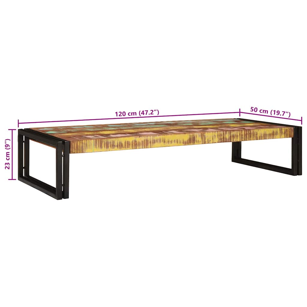 Bathroom Shelf for Multicolor 120 x 50 x 23 cm Solid Reclaimed Wood