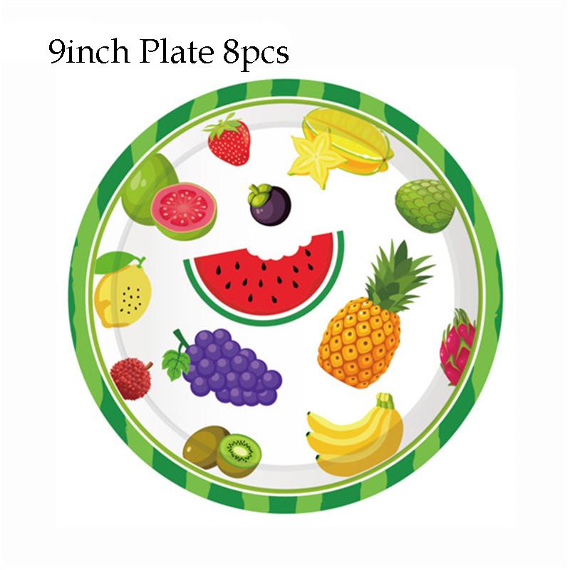 Hawaii fructe model temă petrecere veselă de unică folosință farfurii de hârtie pahare șervețele copii ziua de naștere decorare nuntă petrecere consumabile