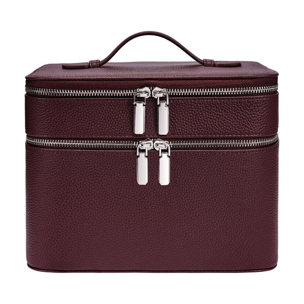 Storage Solution PU Material Cosmetic Bag Large Capacity Waterproof Toiletry Storage Aesthetic Pattern Travel Bag Travel