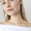 Ozel Silver925 Rose Quartz & CZ Silver 925 Necklace PS153N