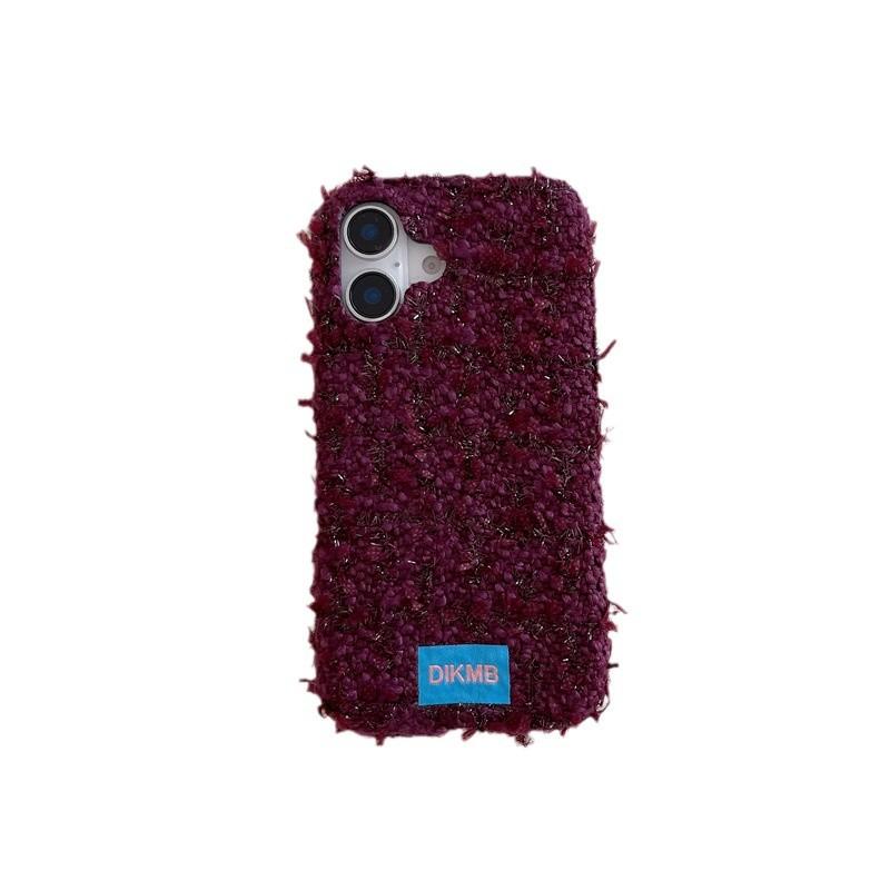 

Creative Purple Velvet Checkered Phone Case for iPhone 15, iPhone 16, iPhone 17 Pro Max iPhone 17 Pro Max фиолетовый