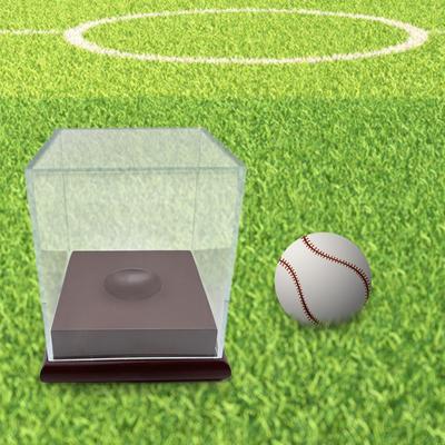 Espositore da baseball con scatola portaoggetti per cimeli, adatto per dimensioni standard