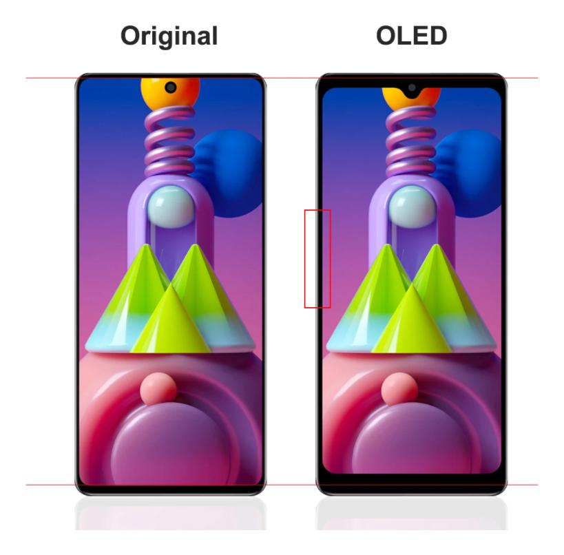 OLED-Display + Rahmen Kompatibel mit Samsung M51 M515