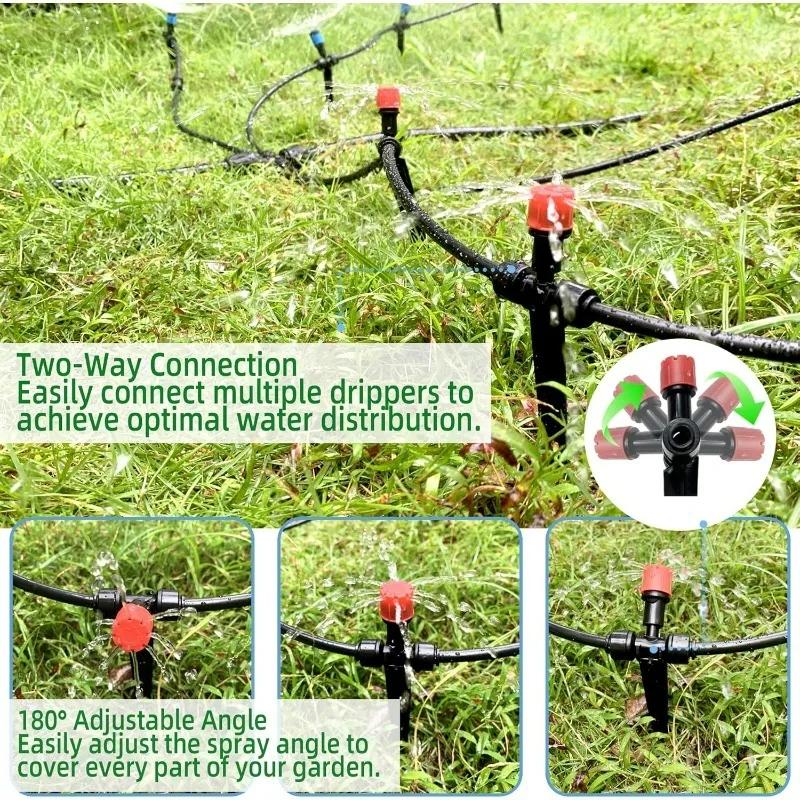 5/50PCS Spiked Dripper Sprinkler 8 Hole Drop Emitter All Round Scattering Sprinkler Garden Flower Watering Irrigation Supplies