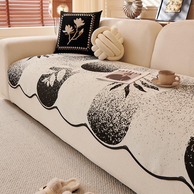 New Straight-Row Sofa Cover Cloth Four-Season Universal Non-Slip Seat Cushion Light French Special-Shaped Irregular Sofa Cushion