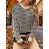 Autumn and Winter New Fashion Women's Round Neck Loose Long-sleeved Sweater Casual Sweater for Women