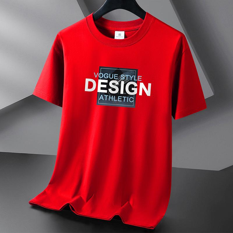 Men Loose Short Sleeve Letter Printed Pullover Compassionate Cotton T-shirt