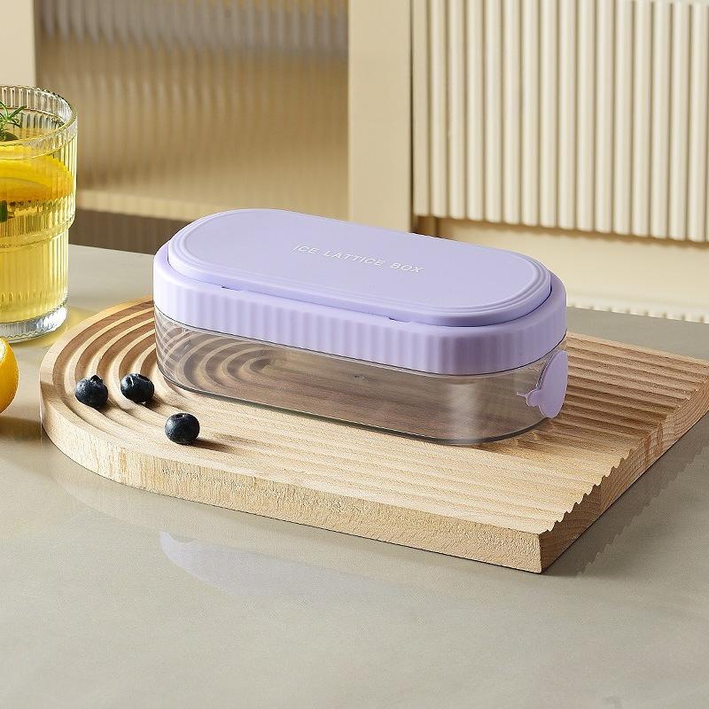 18 Grid Water Injection Ice Cube Mould Portable Grade Silicone Press Type Ice Cube Tray Frozen Hockey Artifact DIY Ice Maker