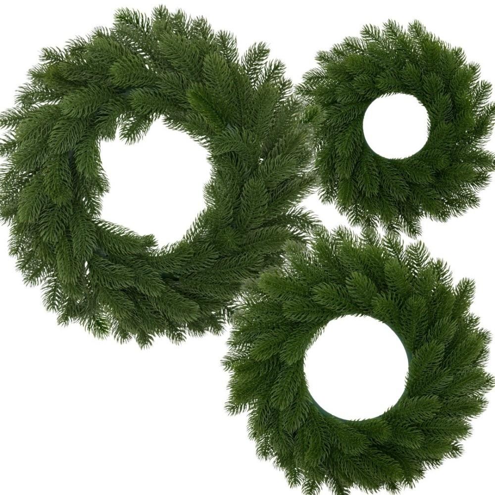 Green Leaves Christmas Wreath Ordinary Leaf Door Hanging Christmas Wreath Home Decoration