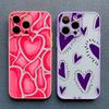 Cute Love Heart Pattern Protective Phone Cases for Iphone 15 11 12 13 Pro Max Mini 16 14 Pro Max Plus X XR XS Shockproof Cover