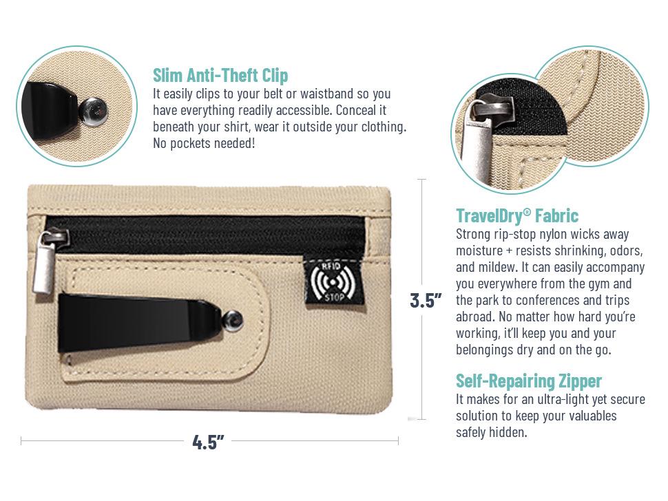 RFID Anti-Theft Waist Bag: Hidden Coin Purse & Card Holder for Outdoor Travel
