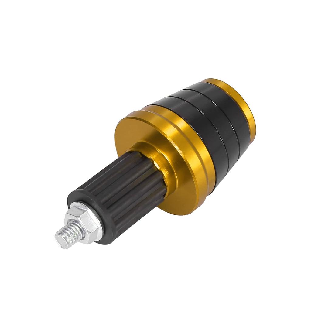 Motoforti Handlebar End Caps, Plug Bar Ends, Anti-Slip, Universal Hand Grips for Motorcycles, 18mm, Gold Tone, 2 Pieces