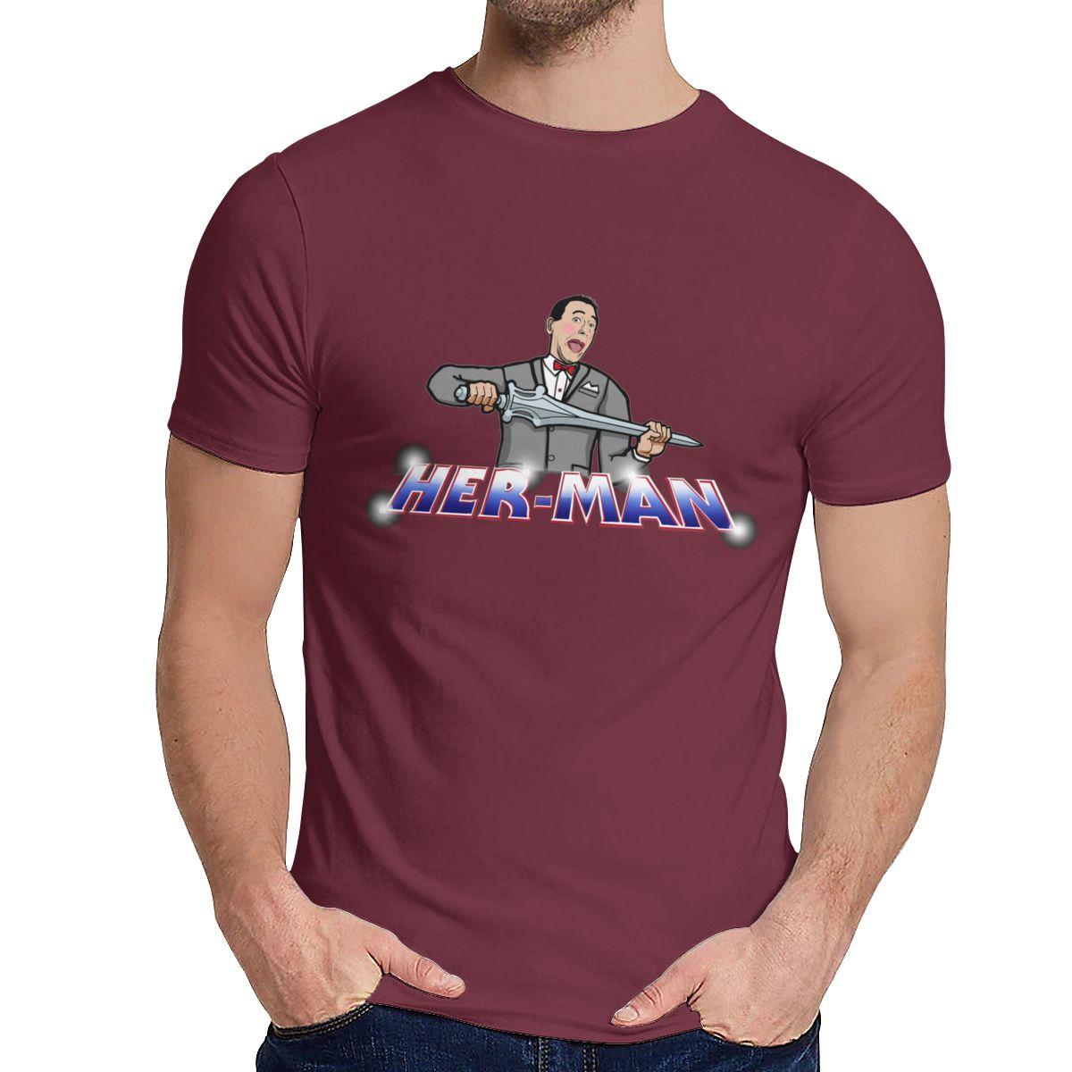Soft Pee Wee Herman T Shirt Men Casual Soft Cotton Classic Round Neck Top Tee S
