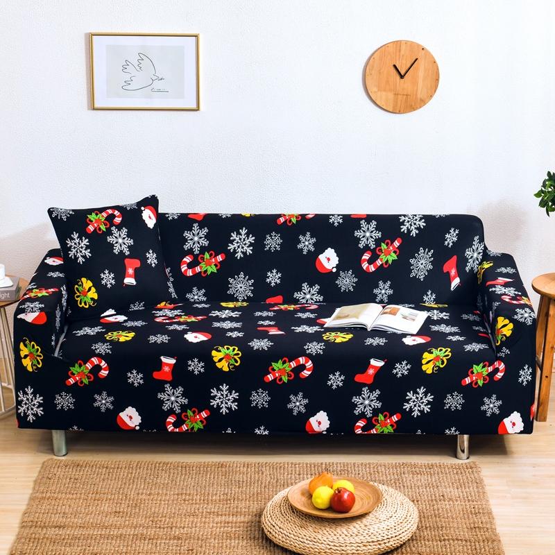 Christmas Sofa Cover Stretch Slip Covers Plastic Furniture Protector Spandex Couch Cover For Party El Banquet Washable