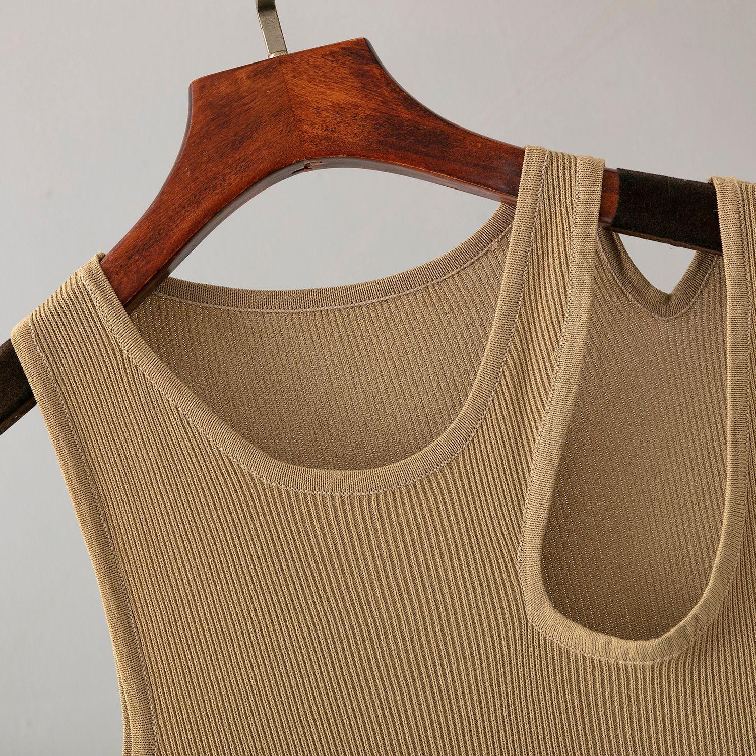 Базовый летний сексуальный женский топ без рукавов — фото 7