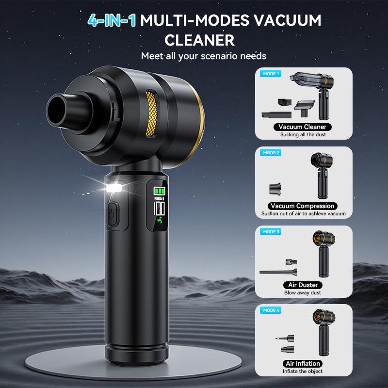 Wireless Handheld Car Vacuum Cleaner with Power Display & Brushless Motor