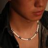Collar Hombre Bohemia White Black Soft Polymer Beads Necklace Men Collier Homme Male Necklace for Men Women Collana Uomo