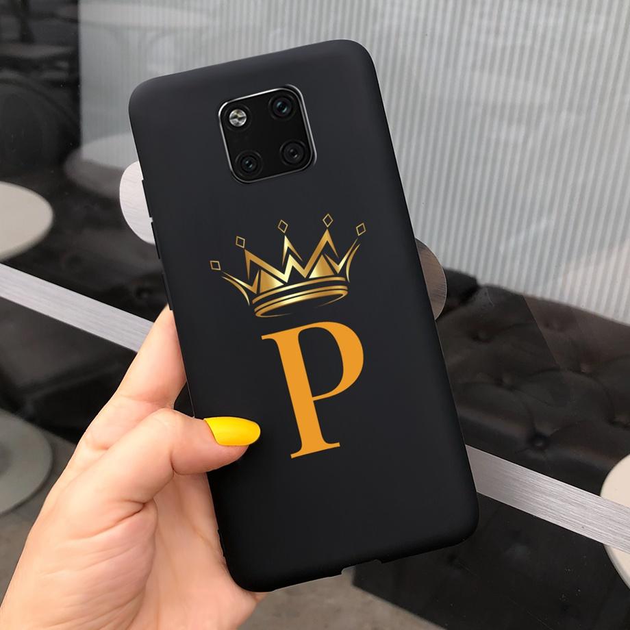 Letters Matte Case For Huawei Mate 20 Pro Cover For Huawei Mate20 20Pro LYA-L29 HMA-L29 Bumper Shockproof Funda Soft Silicone