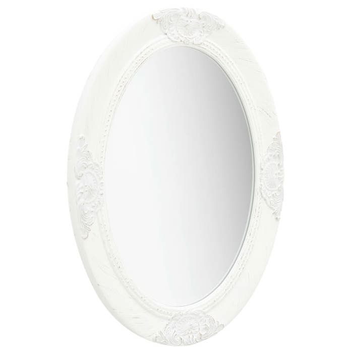 VidaXL Miroir mural style baroque 50x70 cm Blanc 320352