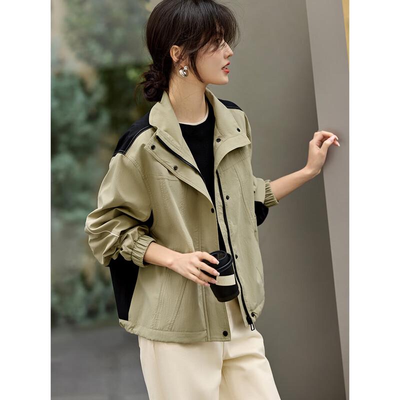 XWI Women's Casual Colorblock Jacket