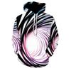 Mens Womens Christmas Santa 3D Digital Print Hooded Sweatshirt Loose Fit Winter Casual Top