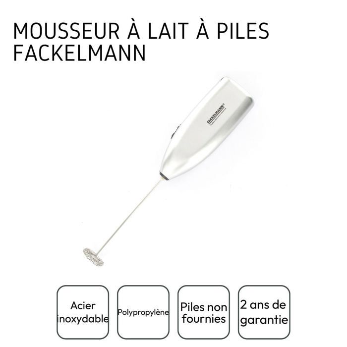 Mousseur à lait - Fackelmann - Modèle 42568 - Électrique - 250 Watt - Inox et Plastique