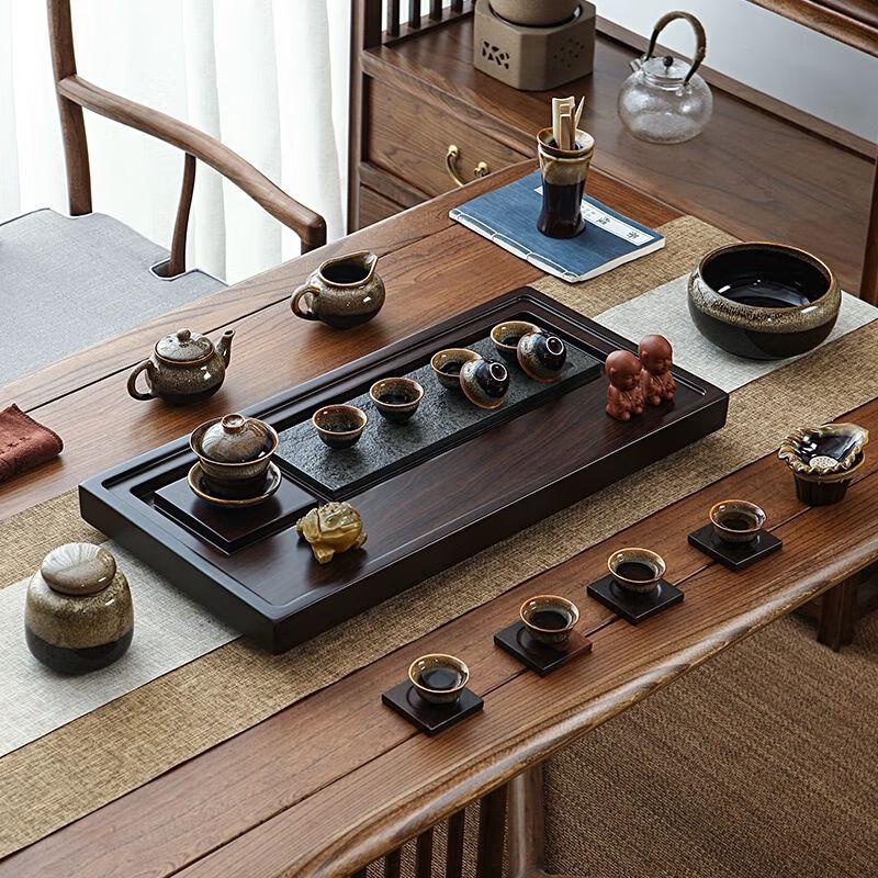 Chinese Ebony Solid Wood Tea Tray