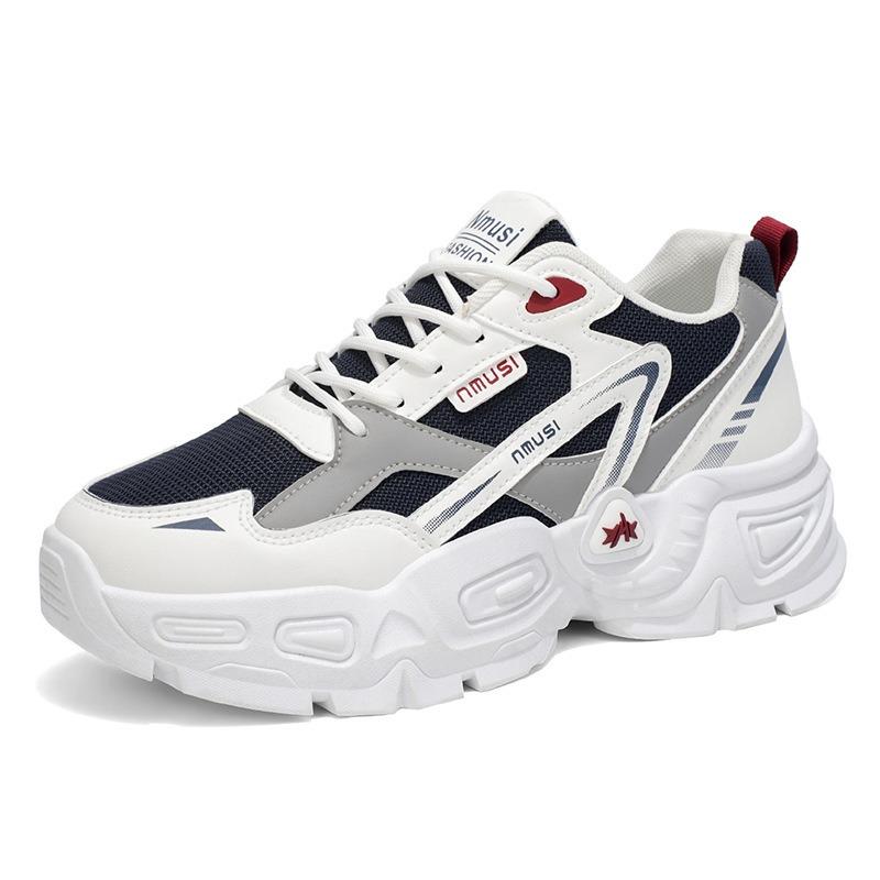 Men's shoes autumn new breathable mesh shoes men's trendy versatile thick-soled heightening sports and leisure shoes men's