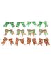 For Christmas Bow Decorations 12 Colorful Pieces Suitable for Trees and Party Use Cloth Material 66 Inches Size