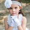 White Satin Kids Gloves Children Dress Gloves Elegant Wedding Gloves for Flower Girl Dancing Stage Performances